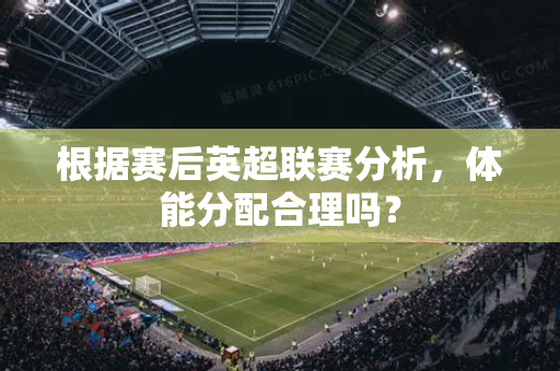 根据赛后英超联赛分析,体能分配合理吗?-第1张图片-体育赛事解析网-新浪体育网 根据赛后英超联赛分析,体能分配合理吗?-第1张图片-体育赛事解析网-新浪体育网